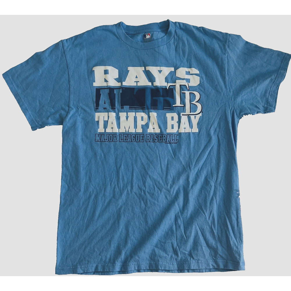 Tampa‎ Bay Rays Shirt Men Women Unisex Large Blue MLB Major League Baseball Logo